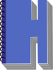 NoteBook Letter Alphabet Vector Element