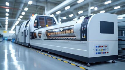 Industrial Printing Machine in a Modern Factory