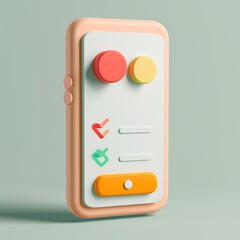 Illustration of  survey paper in the style of 3d icon. Generative ai.