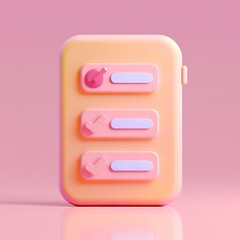 Illustration of  survey paper in the style of 3d icon. Generative ai.