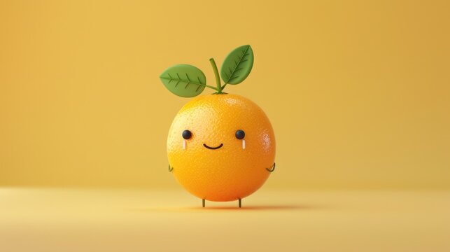 cute minimalistic orange