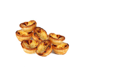 banner of pastel de nat specialty food of portugal 