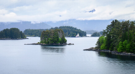 Rockwell Lighthouse in Sitka Sound. Sitka. Alaska.