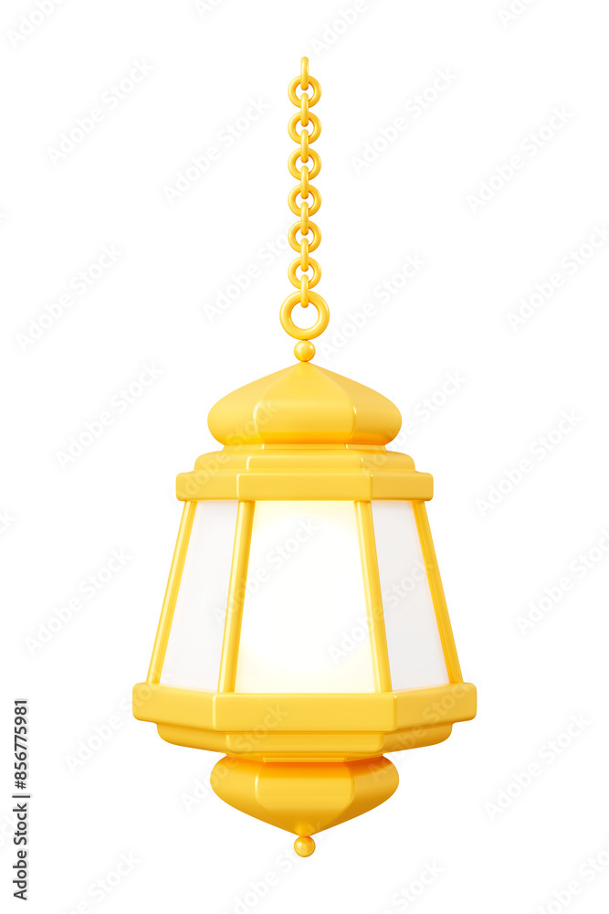 Canvas Prints Ramadan lantern png sticker, 3D religion illustration on transparent background