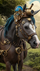 portrait of a horse in the stable