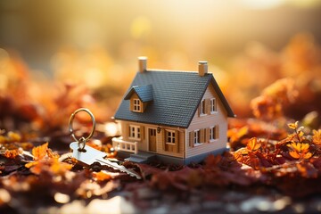 Paper Project of the future house, real estate market concept.