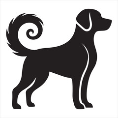 Dog vector silhouette