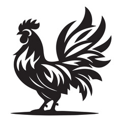 Rooster silhouette logo