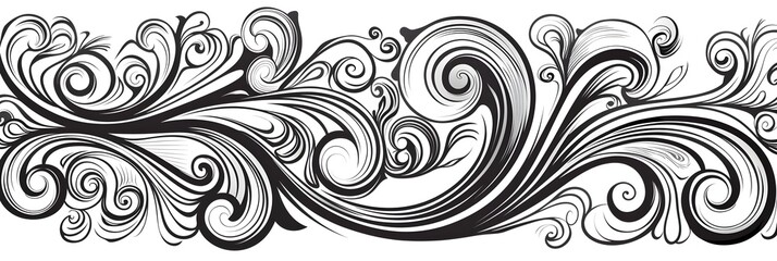 Cute Monochrome Swirl Graphic for Minimal or Design