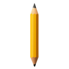A yellow wooden pencil with a sharpened tip on both ends, ideal for drawing, sketching, writing, and school supplies.