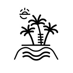 beach icon, summer icon, sea icon, sun icon, vacation icon, holiday icon, travel icon, hotel icon, nature icon, tourism icon, plane icon, relaxation icon, sand icon, umbrella icon, mountain icon, airp