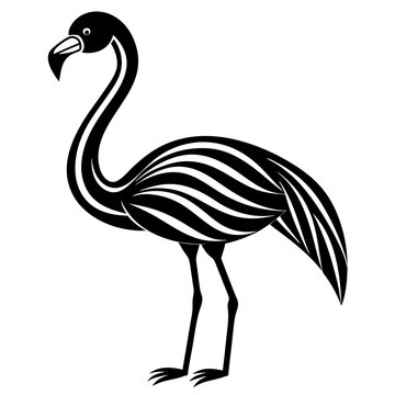 recommend clip art: flamingo line art vector illustration 