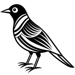 one bird line art vector illustration