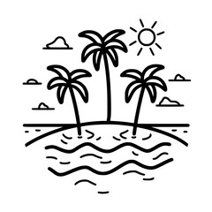 Obraz premium beach icon, summer icon, sea icon, sun icon, vacation icon, holiday icon, travel icon, hotel icon, nature icon, tourism icon, plane icon, relaxation icon, sand icon, umbrella icon, mountain icon, airp