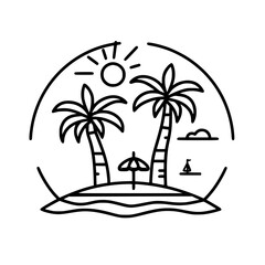Obraz premium beach icon, summer icon, sea icon, sun icon, vacation icon, holiday icon, travel icon, hotel icon, nature icon, tourism icon, plane icon, relaxation icon, sand icon, umbrella icon, mountain icon, airp