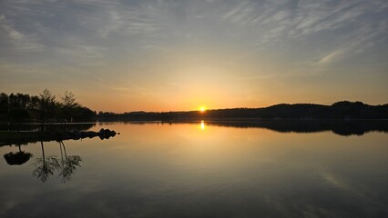 sunrise over lake