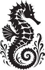 Seahorse design silhouette vector art work JPEG & EPS file