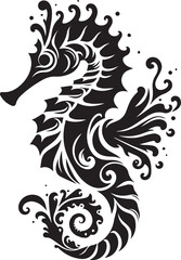Seahorse design silhouette vector art work JPEG & EPS file