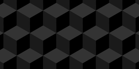 Vector of cube geometric pattern grid backdrop triangle background. Abstract cube geometric tile and mosaic wall or grid backdrop hexagon technology. black or gray geometric block cube structure.