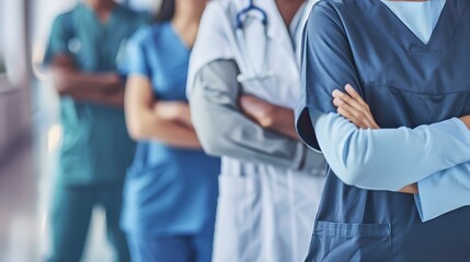 Medical team posed with arms crossed in a hospital office, ready to offer comprehensive health services
