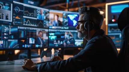 Real time polling and data visualization dashboard displaying audience votes and results during a live broadcast or webinar used for business analytics market research trend monitoring