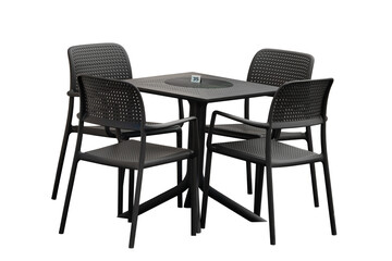 table and chairs isolated on white background