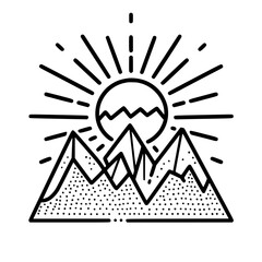 MOUNTAIN SVG, MOUNTAIN Clipart, Cut files For Cricut, mountain cut files, Nature svg, Camping mountain svg, Mountain and Forest, Hunting svg, Hiking svg, Outdoors svg, mountain range svg, Mountains Si