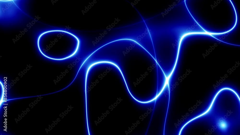 Leinwandbilder blue energy light strings or waves background with flares and backlighting. usable as future modern 