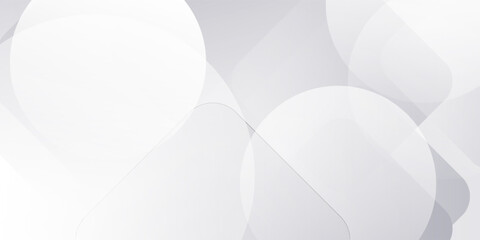 White and grey 3d modern abstract background with polygonal texture. Soft gray wide abstract banner. circle 