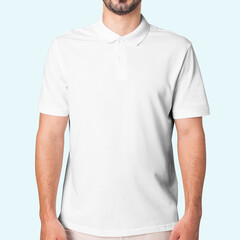 Png polo shirt transparent mockup men’s fashion studio shoot