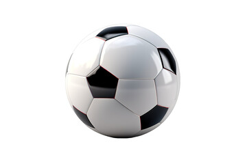 Fototapeta premium A Pristine Soccer Ball Ready for the Pitch on a Clear PNG or White Background.