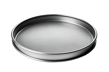 A Gleaming Silver Tray Ready For Festive Baking on a Clear PNG or White Background.