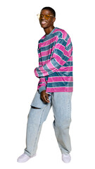 Fototapeta premium African American png man, transparent background