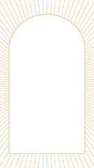 Gold art deco frame png transparent background