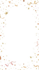 Obraz premium Festive ribbon frame png transparent background