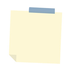 Pastel yellow notepaper journal sticker design element
