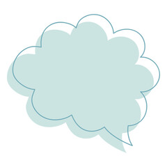 Png blue chat bubble, transparent background