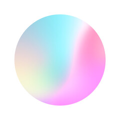 Obraz premium Colorful round gradient element transparent png