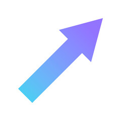 Blue gradient arrow geometric shape transparent png