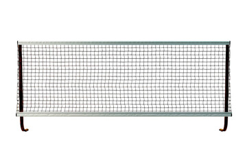 A Black And White Tennis Net, Ready For A Game on a Clear PNG or White Background.