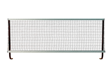 A Black And White Tennis Net, Ready For A Game on a Clear PNG or White Background.