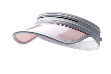 A Clear View of Summer: A Pale Pink Visor Awaits Its Moment in the Sun on a Clear PNG or White Background.