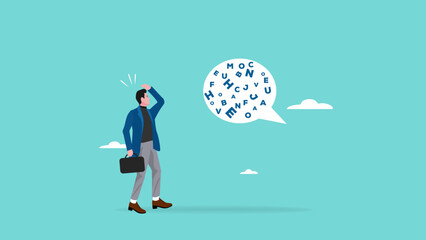information with technical words or language that is difficult to understand, information that is complicated concept, information with jargon words in speech bubble that make people confused