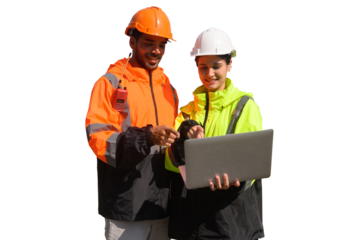 industrial plant maintenance engineering on transparent background,PNG..