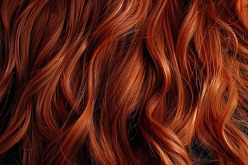 Naklejka premium A close up of a woman's red hair