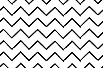 Png pattern of zigzag ink brush texture transparent background