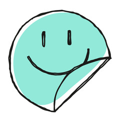 Green smiling face symbol transparent png clipart