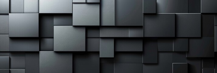 Abstract Black and Grey Geometric Wall