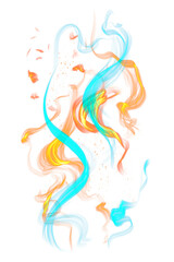 Png fire flame design element blue