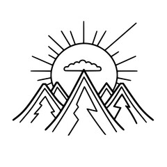 MOUNTAIN SVG, MOUNTAIN Clipart, Cut files For Cricut, mountain cut files, Nature svg, Camping mountain svg, Mountain and Forest, Hunting svg, Hiking svg, Outdoors svg, mountain range svg, Mountains